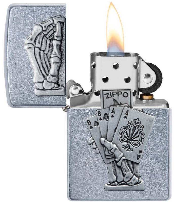 Zippo - 3D Dead Mans Hand Design - Lighter